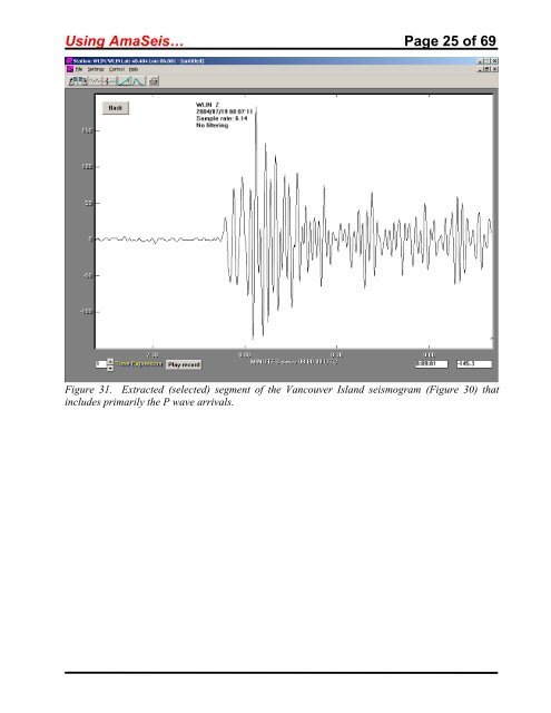 Using the AmaSeis seismogram viewer and downloading - QuarkNet