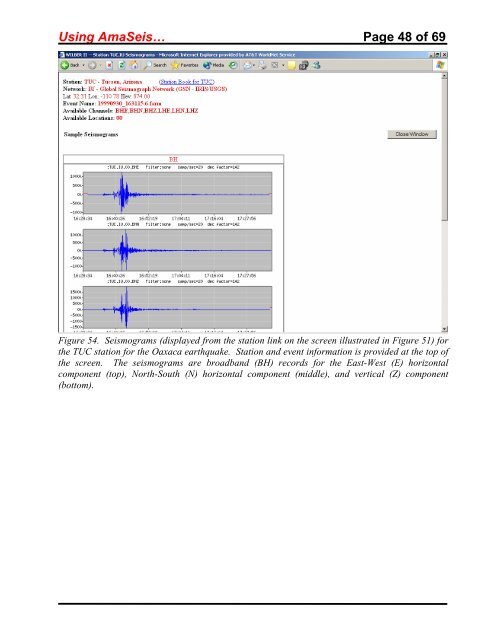 Using the AmaSeis seismogram viewer and downloading - QuarkNet