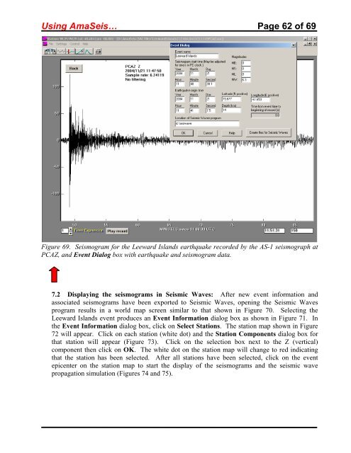 Using the AmaSeis seismogram viewer and downloading - QuarkNet