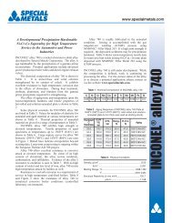 INCONEL alloy 740 - Special Metals Corporation