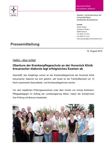 August 2012 - Stiftung kreuznacher diakonie