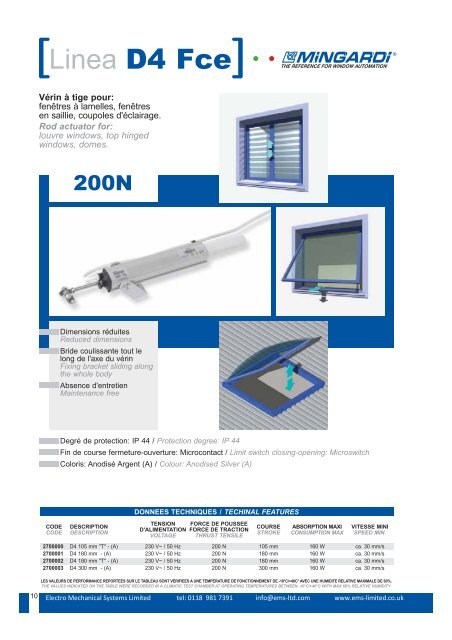 [Catalogue des produits Products catalogue - Electro Mechanical ...