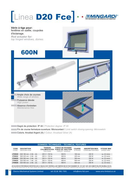 [Catalogue des produits Products catalogue - Electro Mechanical ...