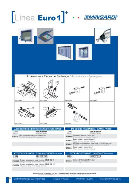 [Catalogue des produits Products catalogue - Electro Mechanical ...