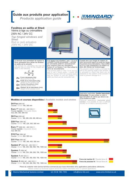 [Catalogue des produits Products catalogue - Electro Mechanical ...