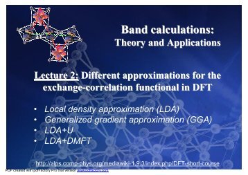 LDA - ALPS - Comp-phys.org