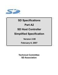 SD Specifications Part A2 SD Host Controller ... - SD Association