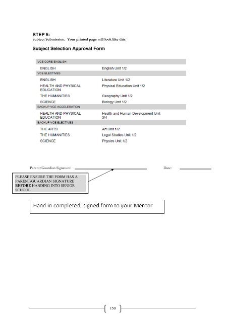 9-12 Course Selection Guide - Mount Eliza Secondary College