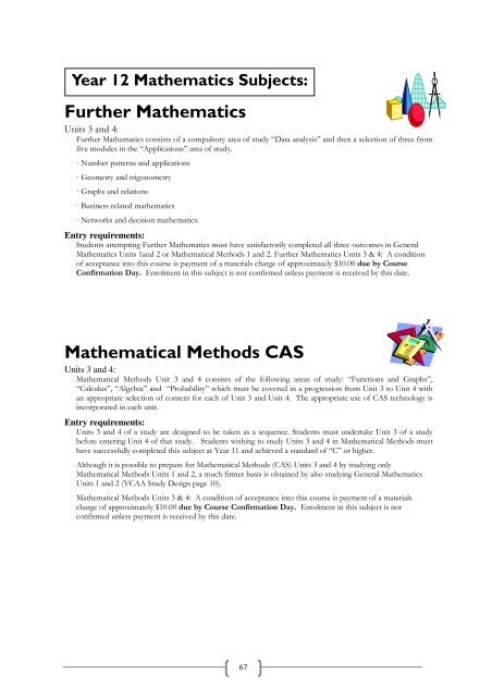 9-12 Course Selection Guide - Mount Eliza Secondary College