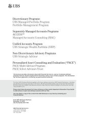 Discretionary Programs UBS Managed Portfolio ... - Online Services