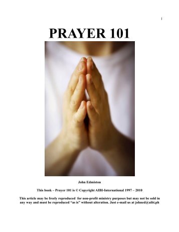 Prayer 101 - globalchristian