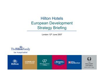 Hilton Hotels European Development Strategy Briefing - Hotel Designs