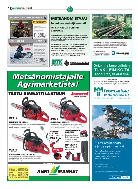 Lue lehteÃ¤ verkossa! - MetsÃ¤nhoitoyhdistys LÃ¤nsi-Raja, MHY