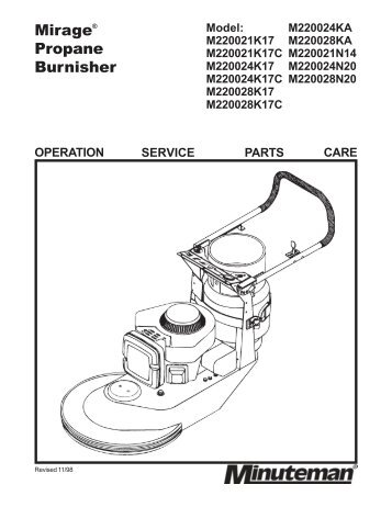 MirageÂ® Propane Burnisher - AbeJan Online Catalog