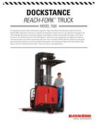 7000 Series Reach-Fork Truck Dock Stance - Raymond Corporation