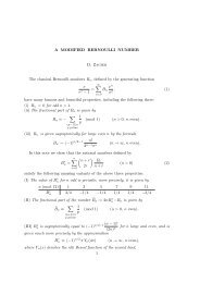 A MODIFIED BERNOULLI NUMBER D. Zagier The classical ... - Up To