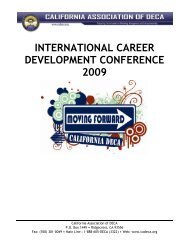 International Career Development Conference 2009 - California DECA