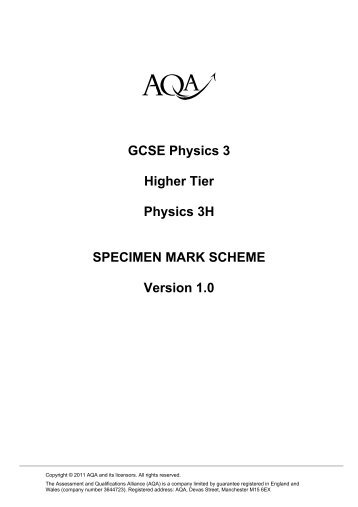 Edexcel maths unit 3 specimen terminal paper mark scheme