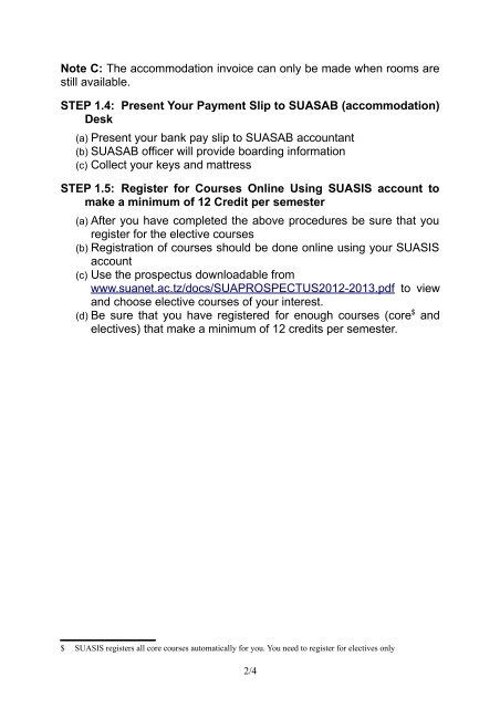 Registration Process - Sokoine University of Agriculture