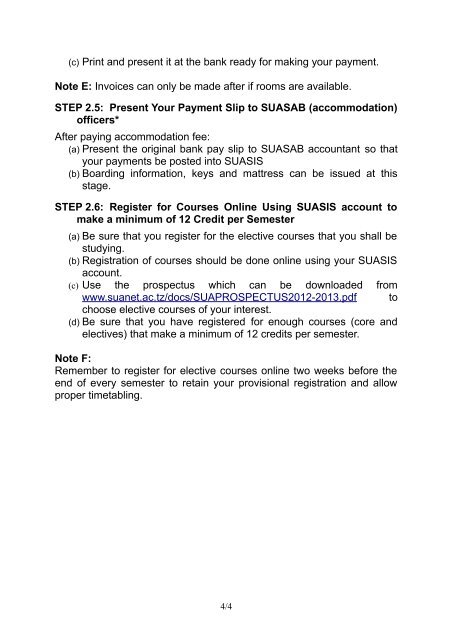 Registration Process - Sokoine University of Agriculture