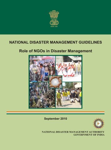 NDMA Guidelines On Role Of NGOs in Disaster ... - PreventionWeb