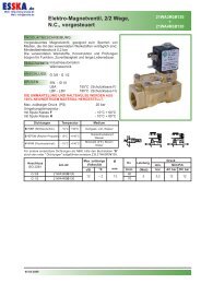 Elektro-Magnetventil, 2/2 Wege, N.C., vorgesteuert - Esska