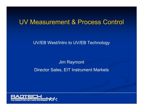 UV Measurement & Process Control