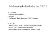 Mathematische Methoden des CAD Literatur
