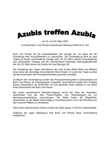 am 22. und 29. März 2004 im Hause Buch- und Presse-Großvertrieb ...