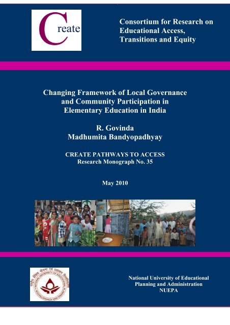 Changing Framework of Local Governance and - Create
