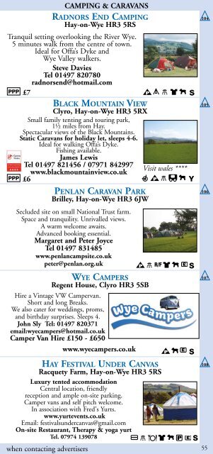 Camping and Caravans Hay on Wye