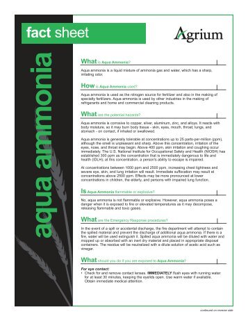 Aqua ammonia.qxd - Agrium Wholesale