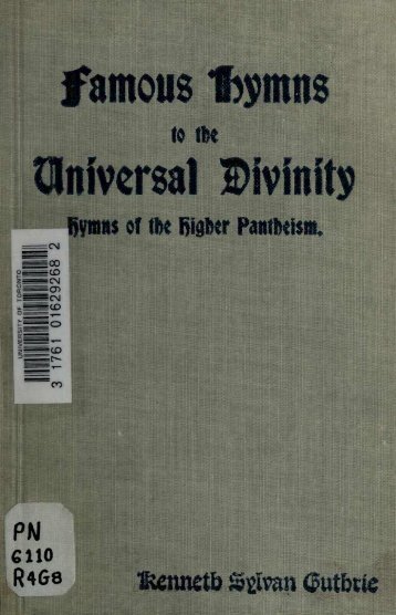 Hymns to the Universal Divinity - College of Stoic Philosophers