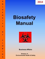 Biological Safety Manual - University of Florida