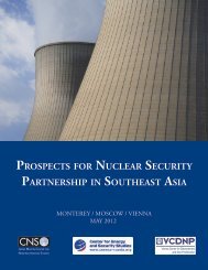 Prospects for Nuclear Security Partnership in Southeast Asia - CNS