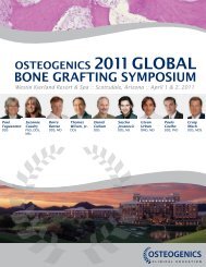 the event brochure - Osteogenics