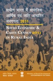 Socio Economic & Caste Census 2011 in Rural India - Ministry of ...