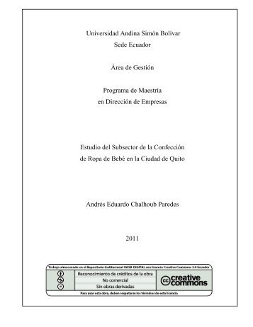 Universidad Andina Simón Bolívar Sede Ecuador Área de Gestión ...
