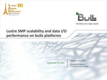 Lustre SMP scalability and data I/O performance on Bullx ... - EOFS
