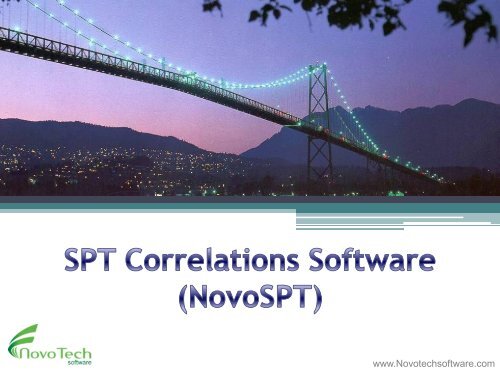 SPT Correlations Software (NovoSPT) - Novo Tech Software