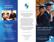 Liberal Studies Trifold Brochure - Cheyney University of Pennsylvania