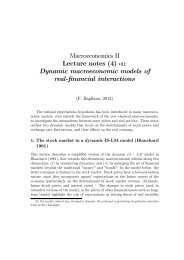 Macroeconomics II Lecture notes (4) on: Dynamic macroeconomic ...