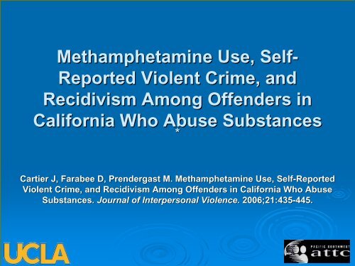 Methamphetamine - UCLA Integrated Substance Abuse Programs