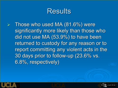 Methamphetamine - UCLA Integrated Substance Abuse Programs