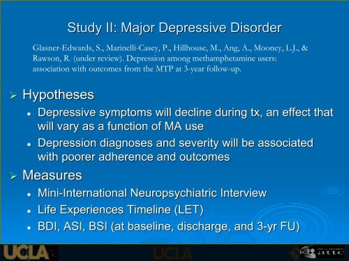 Methamphetamine - UCLA Integrated Substance Abuse Programs