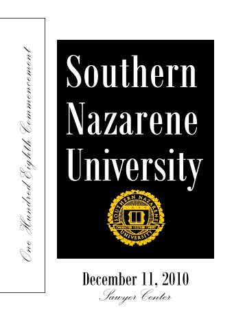 Program-post-production (for web) - Southern Nazarene University