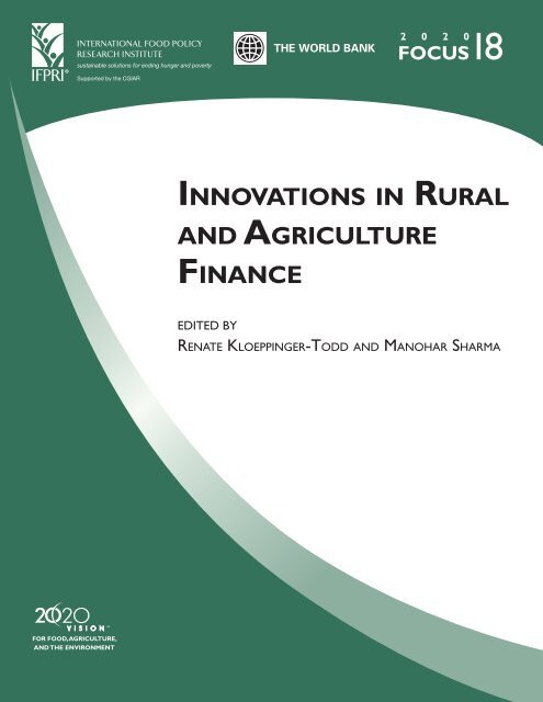 Innovations in Rural and Agriculture Finance