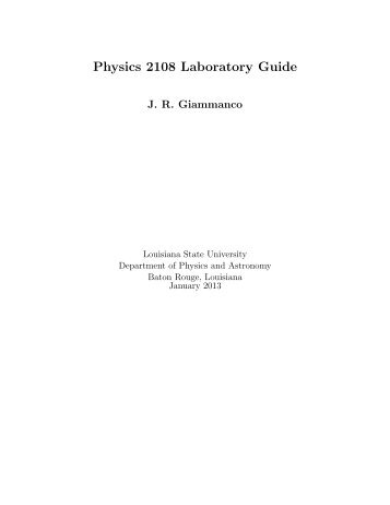 Physics 2108 Laboratory Guide - Department of Physics ...