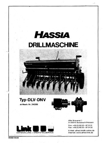 Ersatzteilliste Drillmaschine DLV-DNV ab 240200 als PDF zum ...
