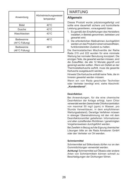 wichtig - Rada Armaturen GmbH